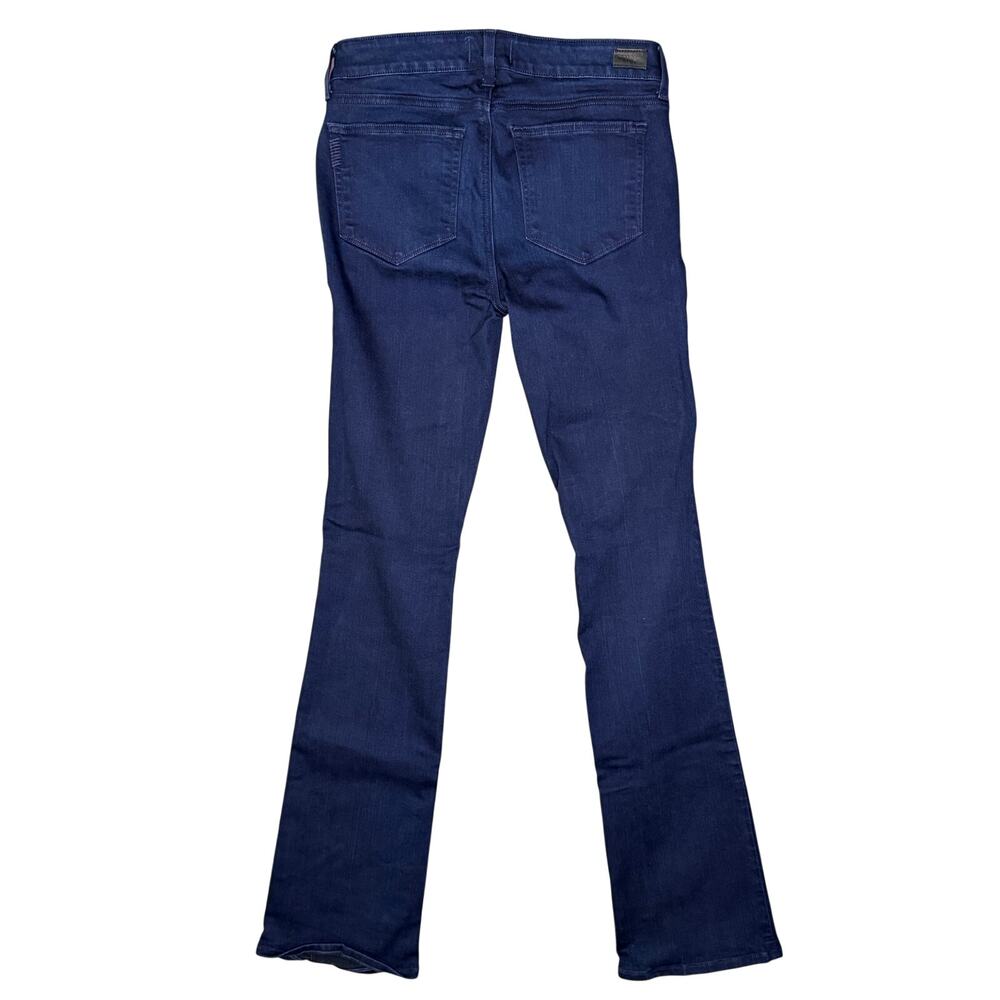 PAIGE Manhattan Bootcut Straight Leg Jeans in Tall Dark Blue Wash - Picture 7 of 7